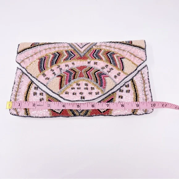 Sequins Crossbody/Clutch Pink|White - Picture 5 of 8
